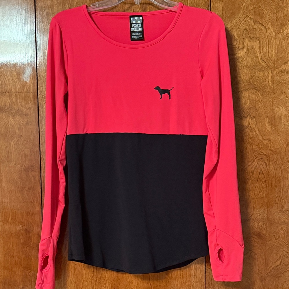 Victoria's Secret Pink and Black Colorblock Blouse